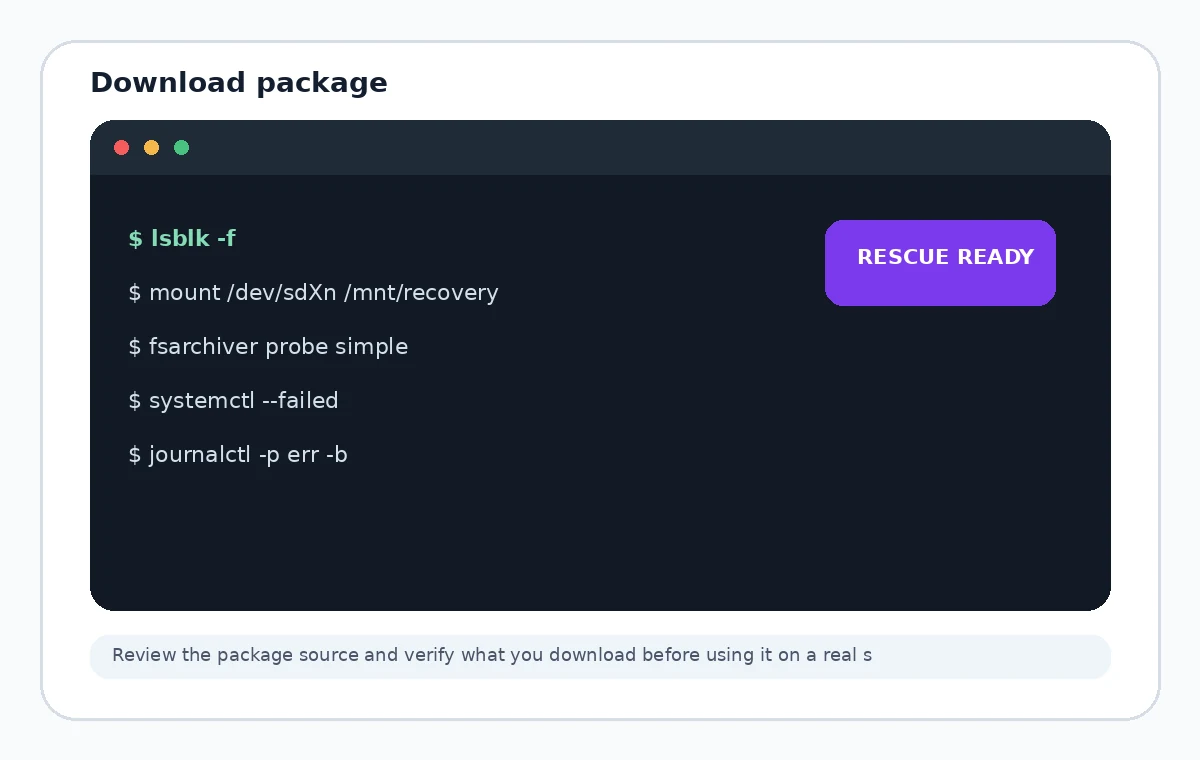 SystemRescueCd download package illustration